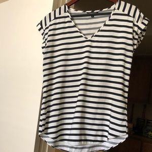 Black and white striped blouse EXPRESS